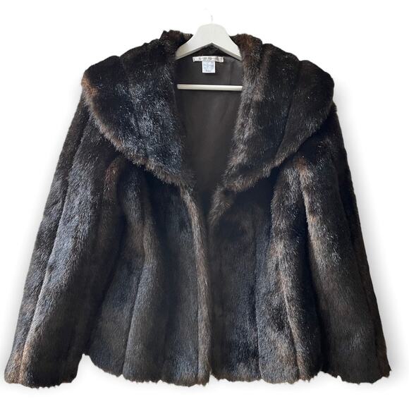 Cote Femme Brown Fur Coat - Picture 2 of 11